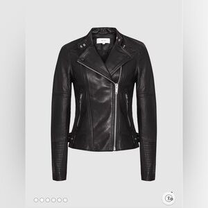 Reiss Tallis Leather Biker Jacket